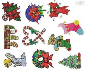 Puzzle de Adornos variados de Navidad