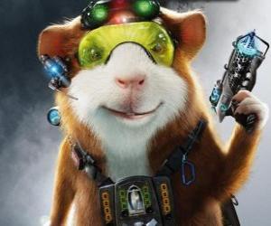 Puzzle de Agente Darwin, el conejillo de indias o cobaya líder del equipo Fuerza-G