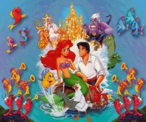 Puzzle de Ariel junto a Eric y otros personajes