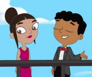 Puzzle de Baljeet y Mishti en la cubierta