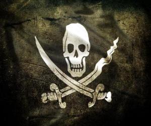 Puzzle de Bandera pirata (Bandera con la calavera)