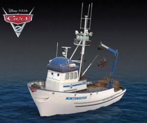 Puzzle de Barco de pesca de cangrejos llamado Crabby