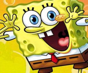 Puzzle de Bob Esponja es una esponja de mar con grandes ojos