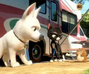 Puzzle de Bolt junto con Mittens y Rhino - Rayo con Guantes y Rino