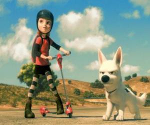 Puzzle de Bolt o Rayo enfadado y Peni, su amiga 