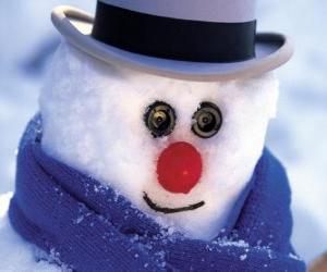 Puzzle de Cara muñeco de nieve