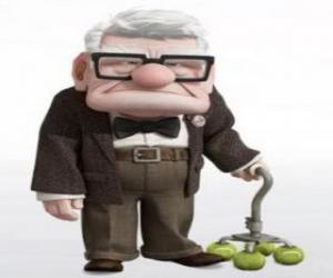 Puzzle de Carl Fredricksen, un hombre de 78 años que cumplirá su gran sueño