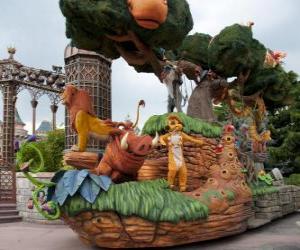 Puzzle de Carroza de El Rey León - Disneyland París -