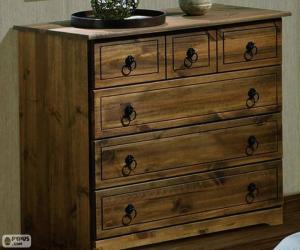 Puzzle de Cómoda, mueble bajo de grandes cajones