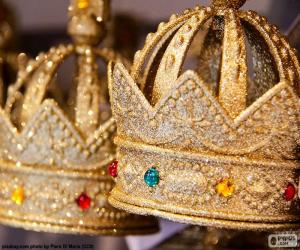 Puzzle de Corona del rey o corona real abierta