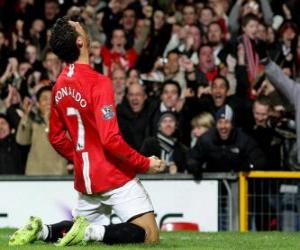 Puzzle de Cristiano Ronaldo celebrando un gol