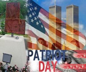 Puzzle de Día del Patriota, 11 de septiembre en los Estados Unidos, en memoria de los atentados del 11 de septiembre de 2001