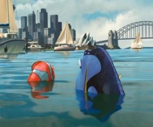 Puzzle de Dory y Marlin a su llegada al puerto de Sidney