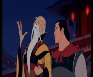 Puzzle de El emperador aconseja a Shang que vaya a buscar a Mulan