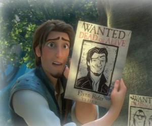 Puzzle de El encantador Flynn Rider es el bandido más buscado del reino