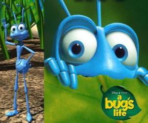 Puzzle de Flik, una hormiga inventora es la protagonista de Bichos, una aventura en miniatura