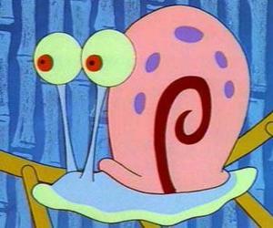 Puzzle de Gary el caracol, un caracol marino que es la querida mascota de Bob Esponja