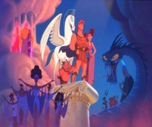 Puzzle de Hércules, y el resto de personajes