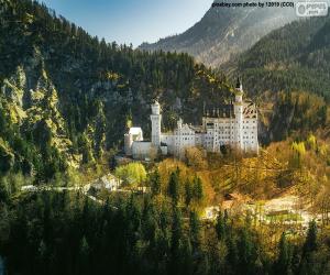 Puzzle de Inmenso castillo rodeado de bosque