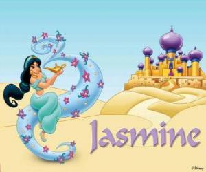 Puzzle de La bella princesa Jasmine, la hija del Sultán