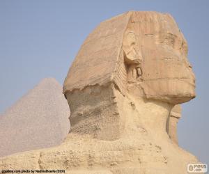 Puzzle de La Gran Esfinge de Giza y las pirámides al fondo, estos monumentos forman parte de la Necrópolis de Giza o Guiza