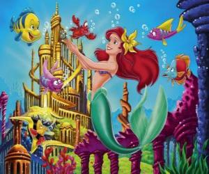 Puzzle de La sirenita Ariel con sus amiguitos