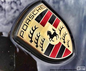 Puzzle de Logo de Porsche, marca alemana de coches de gran lujo