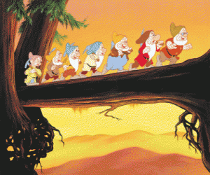 Puzzle de Los siete enanitos volviendo de trabajar