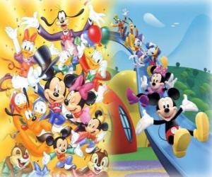 Puzzle de Mickey Mouse con sus amigos
