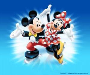 Puzzle de Mickey y Minnie bailando