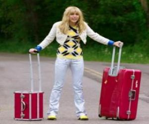 Puzzle de Miley Stewart / Hannah Montana (Miley Cyrus) con sus maletas en Tennessee