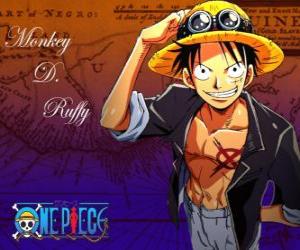 Puzzle de Monkey D. Ruffy, capitán pirata experto en la lucha cuerpo a cuerpo