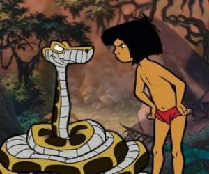 Puzzle de Mowgli y la serpiente Kaa