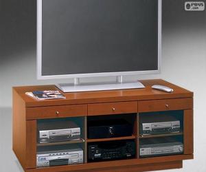 Puzzle de Mueble bajo con cajones o cajonera para la televisión