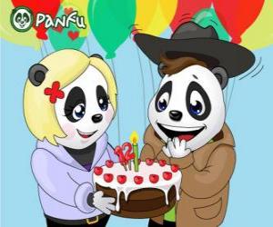 Puzzle de Penny le trae un pastel a Max para celebrar su aniversario