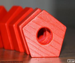 Puzzle de Pentágono regular, polígono de cinco lados