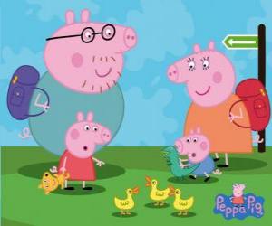 Puzzle de Peppa Pig y su familia