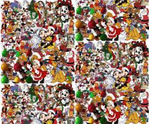 Puzzle de Personajes Disney por navidad