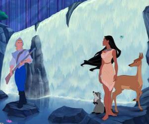 Puzzle de Pocahontas y John Smith en el río
