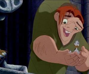 Puzzle de Quasimodo es el campanero de la catedral de Notre dame y el protagonista de El jorobado de Notre Dame