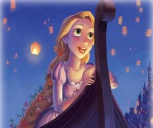 Puzzle de Rapunzel soñando despierta en su príncipe azul