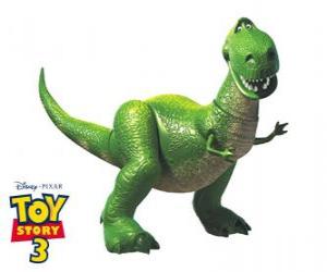 Puzzle de Rex el dinosaurio, uno de los juguetes protagonistas de Toy Story