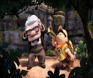 Puzzle de Russell tocando la trompeta al lado de Carl