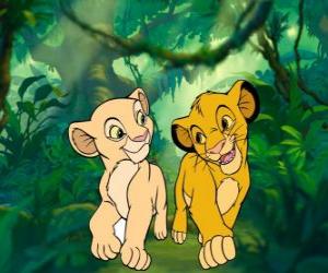 Puzzle de Simba y Nala paseando