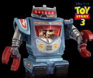 Puzzle de Sparks es un robot de juguete de la guardería Sunnyside en Toy Story 3
