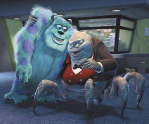 Puzzle de Sulley con Watermoose que es el presidente de Monstruos SA, la fábrica de energía eléctrica donde trabajan Sulley y Mike asustando niños