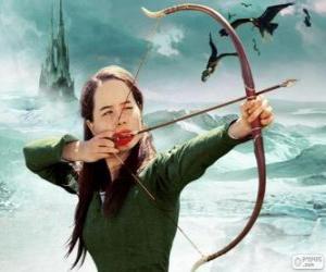 Puzzle de Susan Pevensie preparada para lanzar una flecha