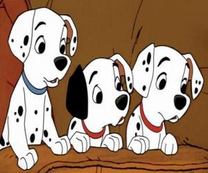 Puzzle de Tres perritos dálmatas