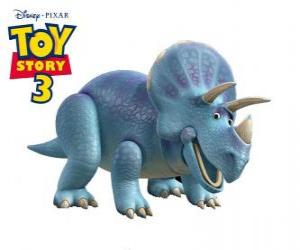 Puzzle de Trixie es un triceratops de juguete de la guardería 