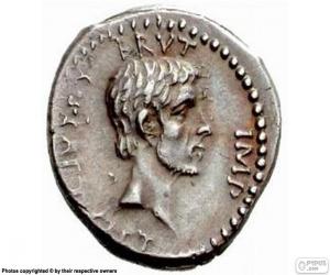 Puzzle de Una moneda de plata de la antigua Roma